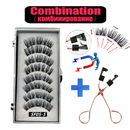 2 Paar natürliche magnetische 3D-Wimpern, mit 5 magnetischen Wimpern