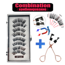 2 Paar natürliche magnetische 3D-Wimpern, mit 5 magnetischen Wimpern