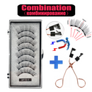 2 Paar natürliche magnetische 3D-Wimpern, mit 5 magnetischen Wimpern