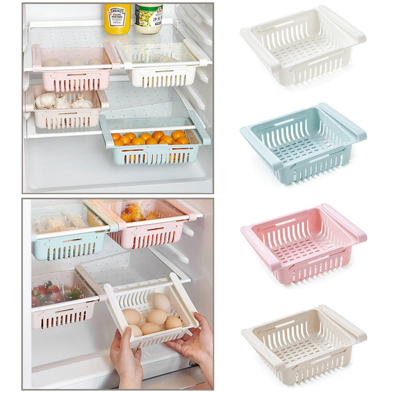 Nevera Organizador Caja de almacenamiento Cajón del refrigerador Contenedor de almacenamiento de plástico Estante Fruta Huevo Caja de almacenamiento de alimentos Accesorios de cocina
