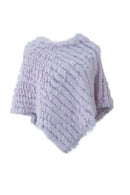 Echtes Kaninchenfell Gestrickter Naturpelz Poncho Weste Mode Wickelmantel Schal Dame Schal Naturpelz Hochzeit Großhandel Cape