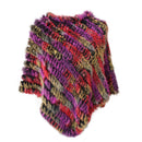 Echtes Kaninchenfell Gestrickter Naturpelz Poncho Weste Mode Wickelmantel Schal Dame Schal Naturpelz Hochzeit Großhandel Cape
