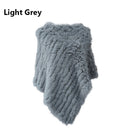 Echtes Kaninchenfell Gestrickter Naturpelz Poncho Weste Mode Wickelmantel Schal Dame Schal Naturpelz Hochzeit Großhandel Cape