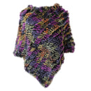 Echtes Kaninchenfell Gestrickter Naturpelz Poncho Weste Mode Wickelmantel Schal Dame Schal Naturpelz Hochzeit Großhandel Cape