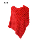 Echtes Kaninchenfell Gestrickter Naturpelz Poncho Weste Mode Wickelmantel Schal Dame Schal Naturpelz Hochzeit Großhandel Cape