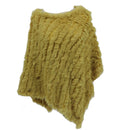 Echtes Kaninchenfell Gestrickter Naturpelz Poncho Weste Mode Wickelmantel Schal Dame Schal Naturpelz Hochzeit Großhandel Cape
