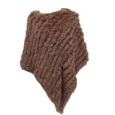 Echtes Kaninchenfell Gestrickter Naturpelz Poncho Weste Mode Wickelmantel Schal Dame Schal Naturpelz Hochzeit Großhandel Cape