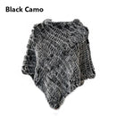 Echtes Kaninchenfell Gestrickter Naturpelz Poncho Weste Mode Wickelmantel Schal Dame Schal Naturpelz Hochzeit Großhandel Cape