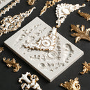 Dekorative Musterform im europäischen Stil, Silikonform, DIY-Kuchen, gebacken, Polymer-Ton, Gesso, Anaglyphenmuster, Form, Silikonform