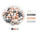 Cute-Idea 20 Stücke Silikon Runde Perlen 9 MM Baby Zahnen Kauperlen DIY Baby Nagetier Schnullerkette Spielzeug Zubehör Babyartikel