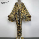 Sexy bech high-quality hand-rolled feel silk rayon fashion print 2021 WINYI Maxi women&