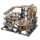 Robotime Rokr 5 Arten Murmelbahn Set DIY Holzmodell Baustein Kits Montage Spielzeug Geschenk für Kinder Erwachsene