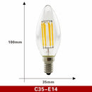 2 Stück E27 E14 Retro Edison LED Glühlampe Lampe AC220V Glühbirne C35 G45 A60 ST64 G80 G95 G125 Glasbirne Vintage Kerzenlicht