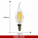 2 Stück E27 E14 Retro Edison LED Glühlampe Lampe AC220V Glühbirne C35 G45 A60 ST64 G80 G95 G125 Glasbirne Vintage Kerzenlicht