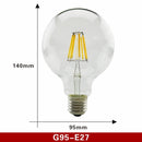 2 Stück E27 E14 Retro Edison LED Glühlampe Lampe AC220V Glühbirne C35 G45 A60 ST64 G80 G95 G125 Glasbirne Vintage Kerzenlicht