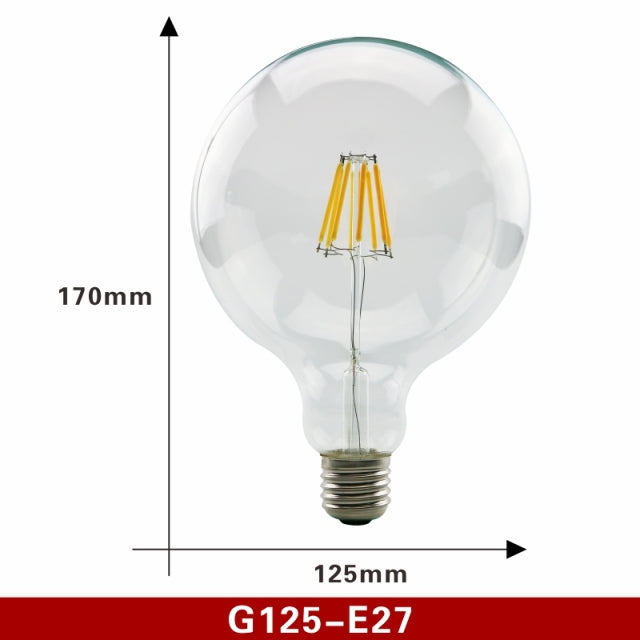 2 uds E27 E14 Retro Edison bombilla de filamento LED AC220V bombilla de luz C35 G45 A60 ST64 G80 G95 G125 bombilla de vidrio vela Vintage