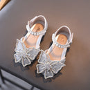 Sommer Mädchen Sandalen Mode Pailletten Strass Bogen Mädchen Prinzessin Schuhe Baby Mädchen Schuhe Flache Ferse Sandalen Größe 21-35 SHS104