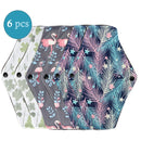 Wiederverwendbare Menstruationseinlagen 6 Stück Frauen Waschbare Damenbinde Pad Baumwolle Bambuskohle Gesundheit Waschbare Menstruationseinlage