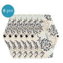 Wiederverwendbare Menstruationseinlagen 6 Stück Frauen Waschbare Damenbinde Pad Baumwolle Bambuskohle Gesundheit Waschbare Menstruationseinlage