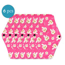 Wiederverwendbare Menstruationseinlagen 6 Stück Frauen Waschbare Damenbinde Pad Baumwolle Bambuskohle Gesundheit Waschbare Menstruationseinlage