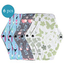 Wiederverwendbare Menstruationseinlagen 6 Stück Frauen Waschbare Damenbinde Pad Baumwolle Bambuskohle Gesundheit Waschbare Menstruationseinlage