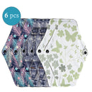 Wiederverwendbare Menstruationseinlagen 6 Stück Frauen Waschbare Damenbinde Pad Baumwolle Bambuskohle Gesundheit Waschbare Menstruationseinlage