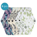 Wiederverwendbare Menstruationseinlagen 6 Stück Frauen Waschbare Damenbinde Pad Baumwolle Bambuskohle Gesundheit Waschbare Menstruationseinlage