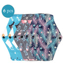 Wiederverwendbare Menstruationseinlagen 6 Stück Frauen Waschbare Damenbinde Pad Baumwolle Bambuskohle Gesundheit Waschbare Menstruationseinlage