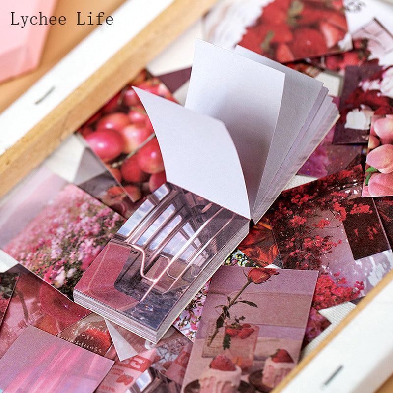 Lychee Life Flower Plants Washi Paper Note Sticker Sticky Scrapbooking Junk Journal Happy Planner Label Dekoration