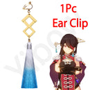 2021New Anime Genshin Impact Ohrringe Zhongli Lange Quaste Ohrclips Tartaglia Eardrop Für Frauen Männer 1: 1 Cosplay Schmuck Requisiten