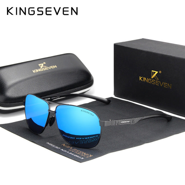 KINGSEVEN 2022 Marke Männer Aluminium Sonnenbrille Polarisierte UV400 Spiegel Männliche Sonnenbrille Frauen Für Männer Oculos de sol