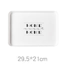 Exquisites nordisches kreatives multifunktionales rechteckiges Kunststoff-Serviertablett Küchen-Organizer Home Kitchen Obst-Dessert-Tablett