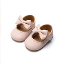 KIDSUN Baby-Freizeitschuhe, Kleinkind, Bowknot, rutschfest, Gummi, weiche Sohle, flach, PU, ​​erste Wanderer, Neugeborene, Schleife, Dekoration, Mary Janes
