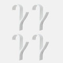 Percha de alta calidad de 6 uds para calentador de toallas, colgador de ropa con riel para radiador, soporte de gancho de baño, colgador de bufanda Plegable, gancho blanco