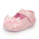 Neugeborene Babyschuhe Baby Jungen Mädchen Schuhe Mädchen Klassische Bowknot Gummisohle Anti-Rutsch PU Kleid Schuhe Erste Wanderer Kleinkind Krippe Schuhe