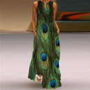 WAYOFLOVE 2022  Sleeveless Black Dress Summer Beach Casual Elegant Breathable Long Dresses Woman V Neck Rose Print Women&