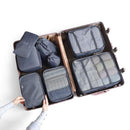 8/6-teiliges Set Reise-Organizer Aufbewahrungstaschen Koffer-Verpackungsset Aufbewahrungskoffer Tragbarer Gepäck-Organizer Kleidung Schuh TidyPouch