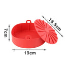 AirFryer Silicone Pot Square  Air Fryers Oven Baking Tray Bread Fried Chicken Pizza Basket Mat Replacemen Grill Pan Accessories