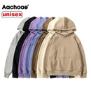 Aachoae Frauen Paar Hoodies Sweatshirt Fleece 100% Baumwolle Trainingsanzug Sport Sweatshirt 2021 Winter Japanische Beiläufige Lose Pullover