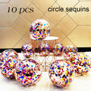 10/20 Globos de confeti de estrellas Confeti metálico Látex Globo transparente Baby Shower Fiesta de cumpleaños Bola de decoración de boda Globo