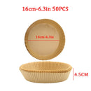 50/100 Stück 16/20 cm Luftfritteuse Einweg-Papiereinlagenmatte Ölfeste Antihaftmatte Mikrowellenherd Pergamentpapier Küchenherde