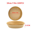 50/100 Stück 16/20 cm Luftfritteuse Einweg-Papiereinlagenmatte Ölfeste Antihaftmatte Mikrowellenherd Pergamentpapier Küchenherde