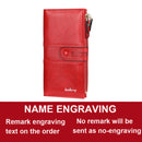 2022 Name Gravieren Frauen Brieftaschen Mode Lange Leder Top Qualität Kartenhalter Klassische Weibliche Geldbörse Reißverschluss Marke Brieftasche Für Frauen