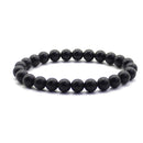 Nature Beaded Bracelet Men 8mm Natural Stone Lava Rock Tiger Eye Black Onyx Matte Healing Beads Stretch Charm Yoga Women Jewelry