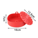 AirFryer Silicone Pot Square  Air Fryers Oven Baking Tray Bread Fried Chicken Pizza Basket Mat Replacemen Grill Pan Accessories
