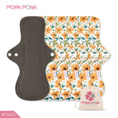 Mora Mona Menstruationseinlagen Atmungsaktiv Damen Feminin Slipeinlage Damenbinde Pad Wiederverwendbar Waschbar Tuch 1/5 Stk