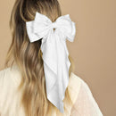 Neue Frauen große Schleife Haarnadel Sommer Chiffon großen Bowknot Fleck Schleife Haarspangen Frauen einfarbig Pferdeschwanz Clip Haarschmuck