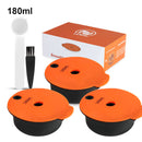 ICilas Nachfüllbare Kaffeekapseln für Tassimo BOSCH Maschine Wiederverwendbare Kaffeepad Crema Maker Umweltfreundlich