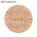 Geschnitzter Altar aus Holz, Wahrsagerei, Pendelbrett, Stern, Sonne, Mond, lasergeschnittene Scheibe, Holzsockel, Untersetzer, Wandschild, Dekoration, sechseckig, spitz