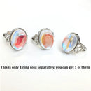 Herren Gothic Evil Eye Ball Design Charm Onyx Licht Ring Punk Finger Zubehör Frauen Edelstahl Mode Kristall Schmuck